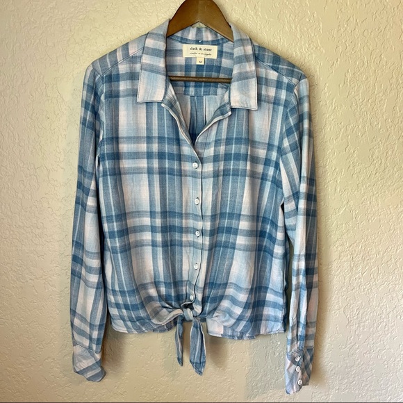 cloth & stone Tops - Anthropologie Cloth & Stone Plaid Button Up Shirt Size Medium